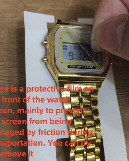 F91W Non-Waterproof Steel Band Watch For Women, Men, Business Clock, Multi-Functional LED Digital Sports Watch, Electronic Clock