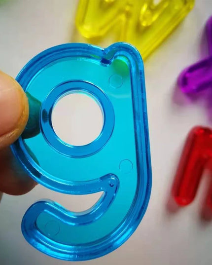 Montessori Transparent Letters And Numbers Toddler Learning Resources Educational Toys Counting And Spelling For Kids