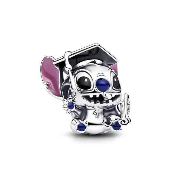 MINISO Cartoon NEW DIY  Lilo & Stitch Angel Charm Bead Hot Sale Fashion Women Jewelry Fit  Europeans  2025