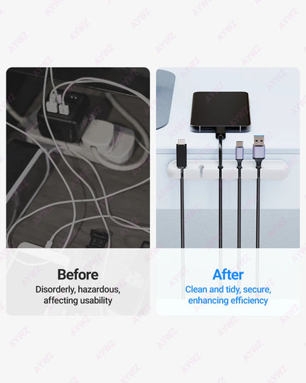 Adhesive Cable Holder Clips Cord Management Wire Organizer for Desktop USB Charging Cable Nightstand Power Cord Mouse Cable 1pc