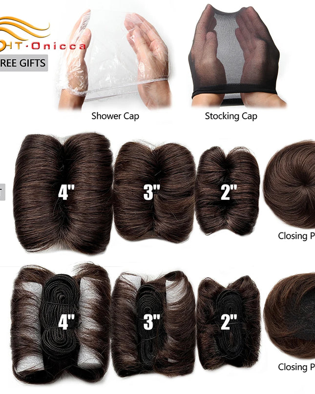613 Blonde Straight Bundle Human Hair Bundles With Circular Closure 1B 27 30 4 BUG Colored Short Remy Human Hair 28Pcs/Lot