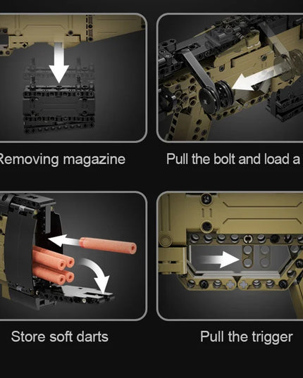 high power lens Cada City Police Military Weapon Sniper Rifle series Building Blocks WW2 For Assault Rifle Bricks Toys Kids Gift