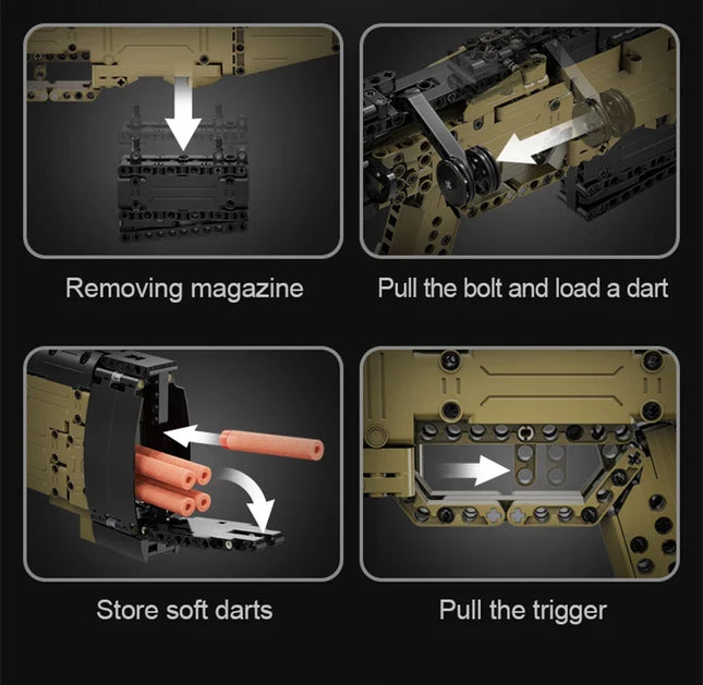 high power lens Cada City Police Military Weapon Sniper Rifle series Building Blocks WW2 For Assault Rifle Bricks Toys Kids Gift