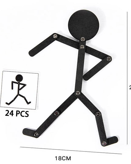 Montessori Material DIY Puzzle Toys Sporty Pose with 24 Double-Side Cards for Children Intelligence Early Educational Toy Gifts