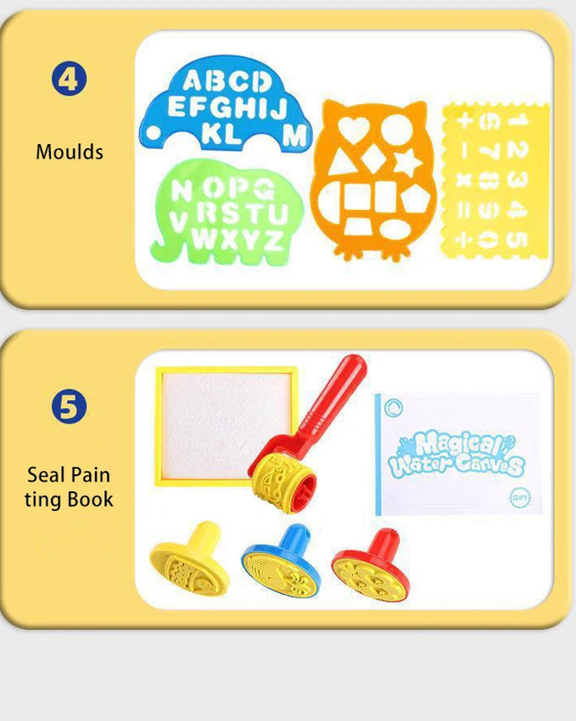 80x80CM Magic Water Drawing Mat Coloring Doodle Mat Montessori Painting Board Painting Pad Magic Pens Kids Educational Toy Gifts