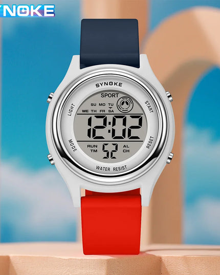 SYNOKE Colorful Children Seven Lights Watches Sport Students Digital Watch For Kids Waterproof Electronic Watch Shock Resist