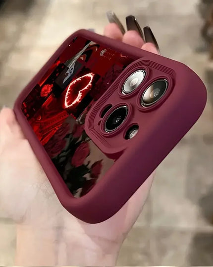 Case For iPhone 17 Cases iPhone 16 Pro Max Case Stylish Red Scenery Case For iPhone 16 12 14 11 13 Pro Max XS XR 7 8 Plus Cover
