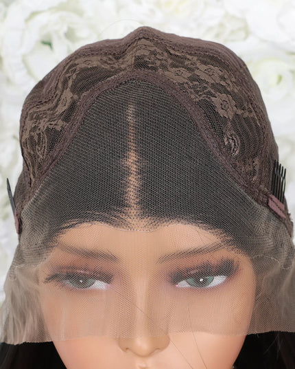 13X4 Lace Frontal Wig Synthetic Long Soft Straight Prepluck Hairline Baby Hair Cosplay Daily Party Layered Glueless Black Color