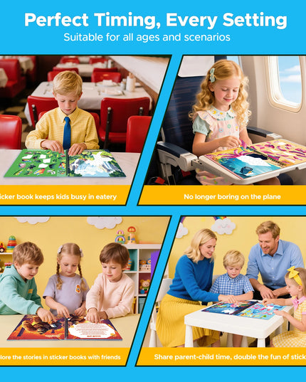 Montessori Sticker Book By Number For Kids Ages 3-8, Educational Busy Puzzle Book With Story, Creative Toys For Toddlers Gift