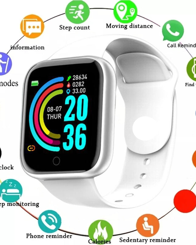 Smartwatch Men Women Wristwatches Smart Watch Message Fitness Monitor Bracelet Birthday Gift Electronic Clock For Android IOS