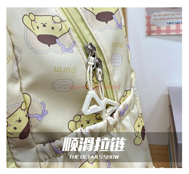 Sanrio Backpack For Kids Cartoon Hello Kitty Kuromi Bookbag Student Teenager Girl Boy Nylon Shoulders Bag Schoolbag Kawaii Bags