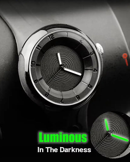 men's watch with a unique dial design, sporty flair, and a comfortable resin strap for both style and comfort.