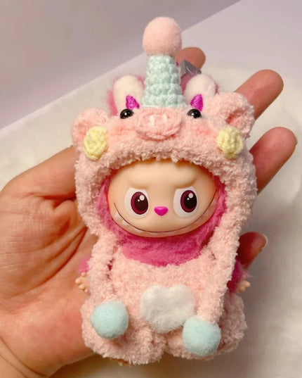 For Labubu 4.0 The Monsters Pin for Love Series Spring in the Wild Dinosaur Plush Set For Labubu V4 Doll Accessories