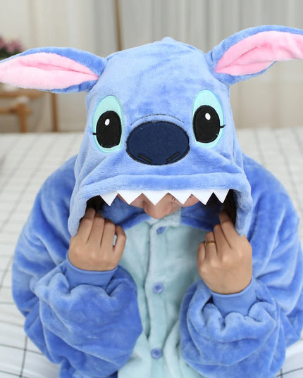 Kigurumi Stitch Cartoon Pajamas Onesies For Adults Women Men Animal Pyjamas Jumpsuits Christmas Halloween Cosplay Party Costumes