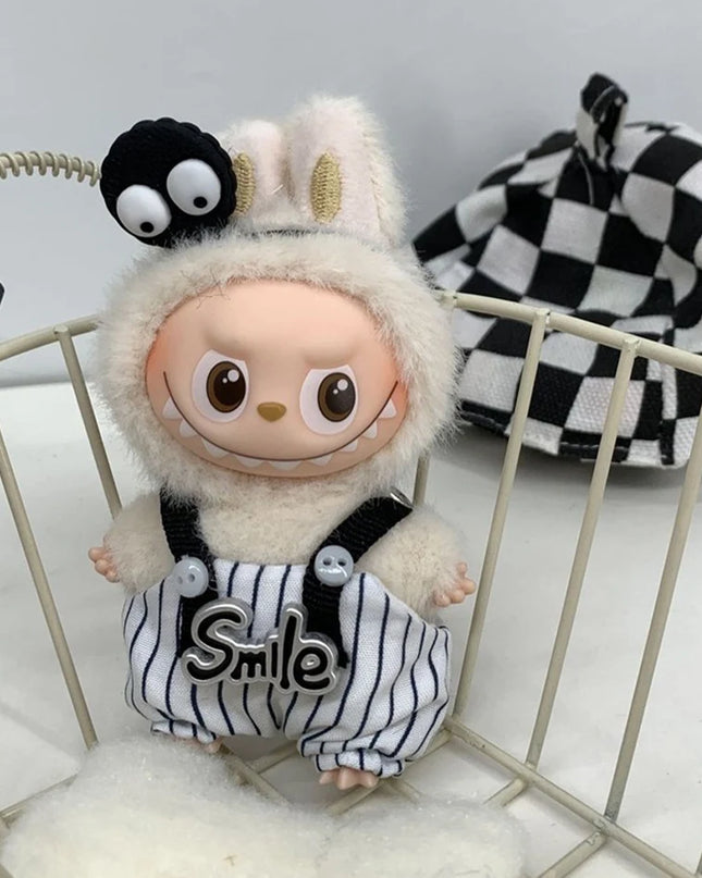 New For Mini Labubu 4.0 The Monsters Pin for Love Series Spring in the Wild Animal Jumpsuit Set For Labubu Doll Accessories Gift