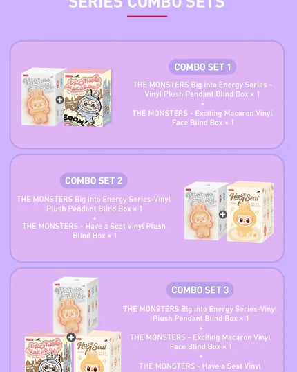 POP MART Cute Decoration The Monsters Plush Doll  Blind mystery Box Big into Energy Series V3.0 Toy For Collection Home Labubu