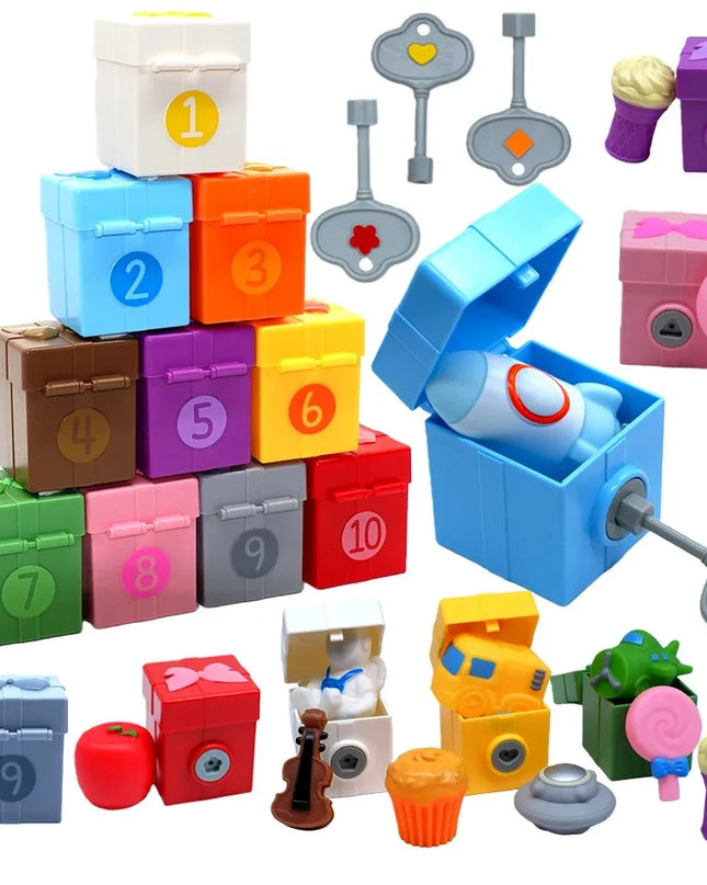 Toddler Learning Toys Montessori Train Set with Farm Animals Counting Sorting Toys Fine Motor Finger Puppets Games For Gifts