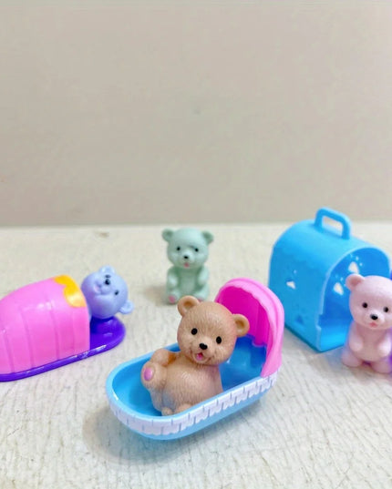 Children's Play House Toys Pet Toys Teddy Bears Pet Bathrooms Family Toys Little Girls Scene Toys Children's Gifts