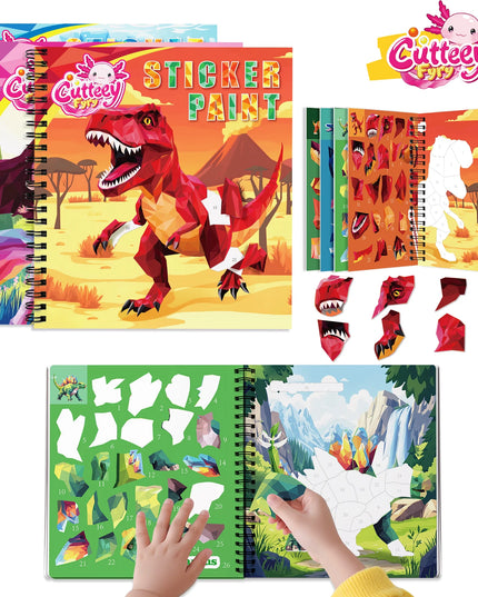 Montessori Sticker Book By Number For Kids Ages 3-8, Educational Busy Puzzle Book With Story, Creative Toys For Toddlers Gift