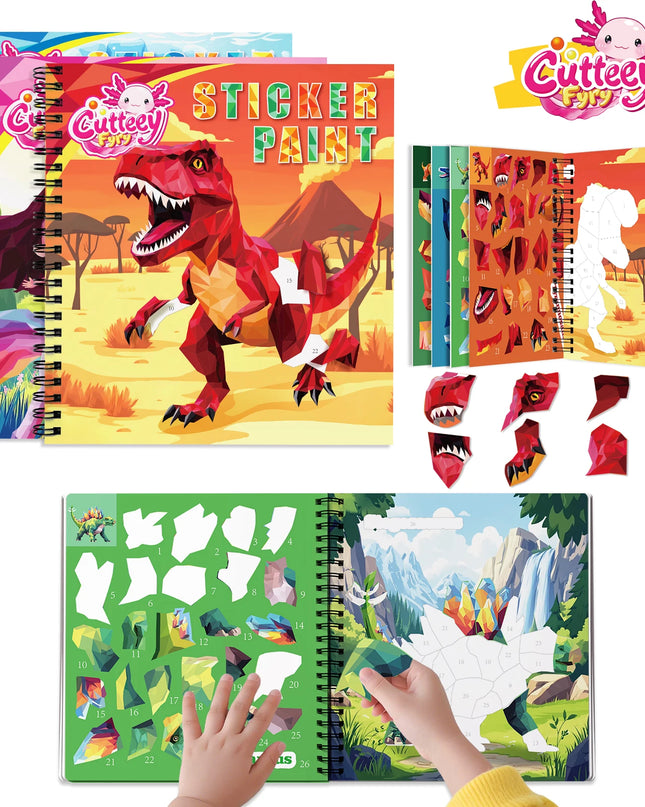 Montessori Sticker Book By Number For Kids Ages 3-8, Educational Busy Puzzle Book With Story, Creative Toys For Toddlers Gift