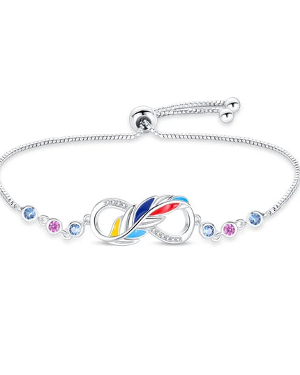 Bracelet Original 925 Silver Lucky Symbol Zircon Bracelet Luxury Jewelry For Woman Romantic Valentine's Day Jewelry Gifts