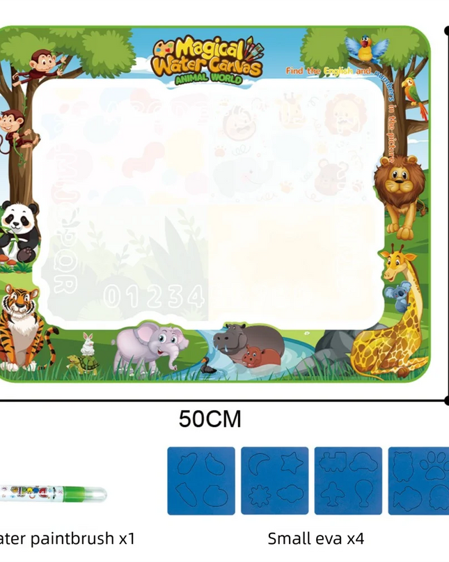 Magic Water Drawing Mat Extra Large Water Doodle Toy Set Painting Board Children Educational Toys Gift for Kids Multiple Size