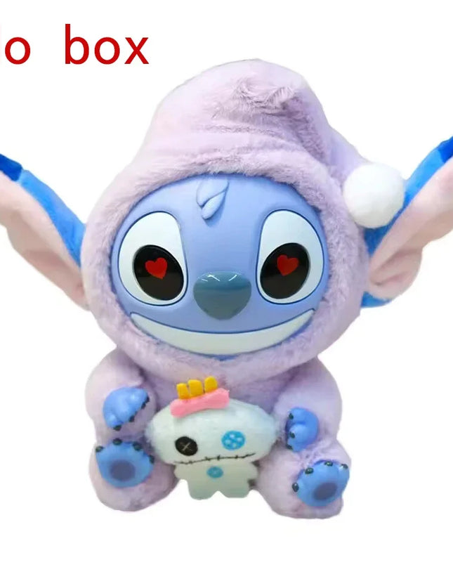 Stitch Eat Something Before Sleep Series Blind Box Plush Vinyl Toys Cute Doll Replica Mystery Box Bag Pendant Decor Gift