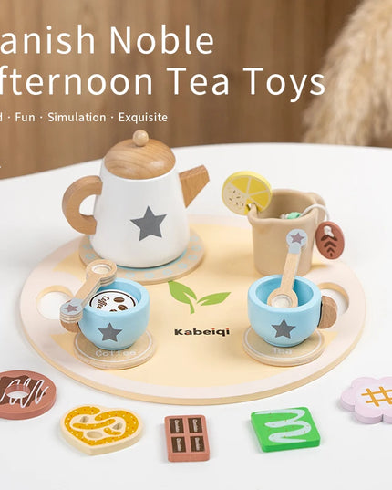 Children's simulation wooden toys, tea set sets, pretend games, baby educational toys, birthday and holiday gifts