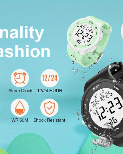 Watches for Women, Fashion Watch With High-Resolution LED Definition Display, Waterproof Multi-Function Electronic Digital Watch