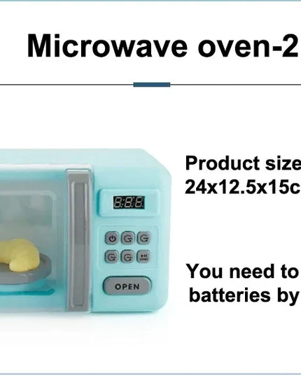 Kitchen Toys Set Kids Pretend Play Home Appliances Washing Machine Toaster Microwave Juicer Egg Cooker Girls Boys Play House Toy