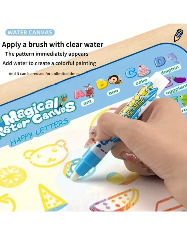 100*80CM Magic Water Doodle Mat for Kids - Reusable Waterproof Drawing Board with Magic Pens, Educational Art Toy for kids