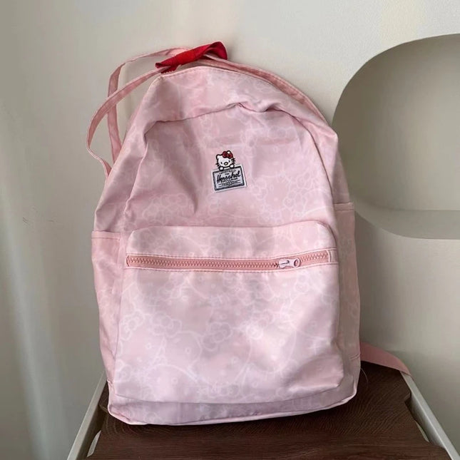 Hello kitty cartoon backpack Sanrio new animation cute student school bag outdoor travel storage large capacity backpack gift