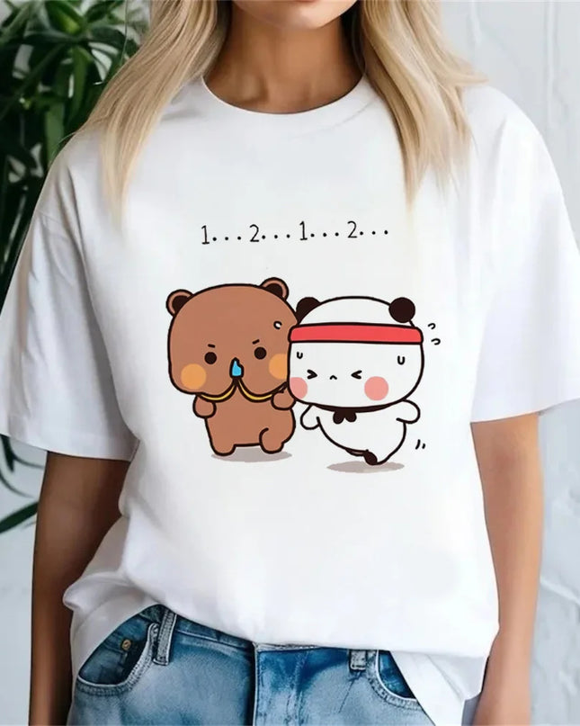 Bubu Dudu tshirt female Breathable Pastel Trendy Vintage Colorful tshirt korean clothes hip hop streetwear women 2000s Punk