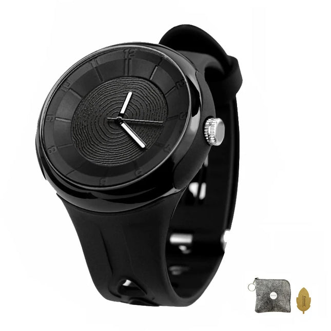 men's watch with a unique dial design, sporty flair, and a comfortable resin strap for both style and comfort.