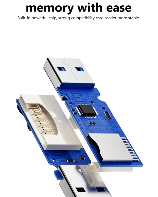 2 in 1 USB 3.0 Card Reader Micro TF sd card Reader usb adapter High Speed Cardreader TF Memory card For PC Laptop Accessories