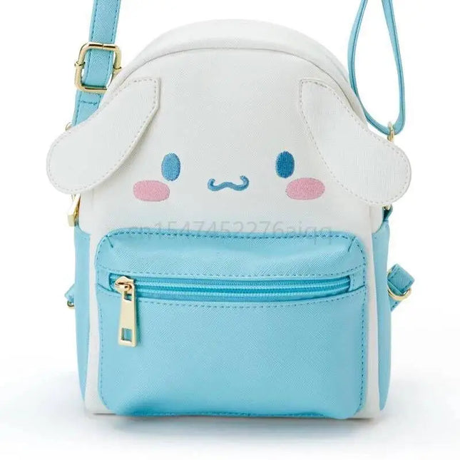 Sanrio Kawaii Hello Kitty Cinnamoroll My Melody Kuromi Pom Pom Purin Backpack Crossbody Messenger Bag Small Schoolbag Y2k Bag