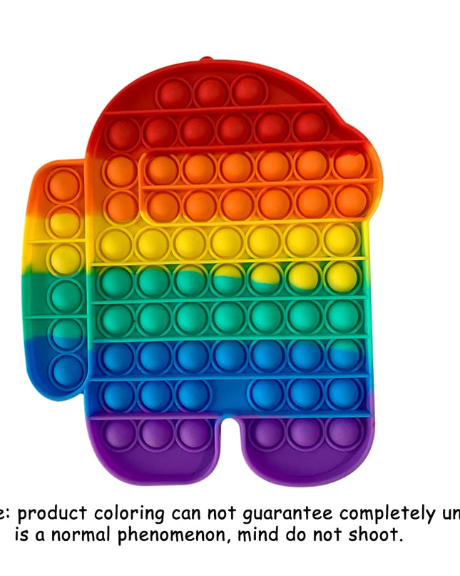 Push Pop Bubble Fidget Sensory Toy Stress Relief Toys Pack for Kids Adults Rainbow Anti-Anxiety Tools Office Stress Relief Toys