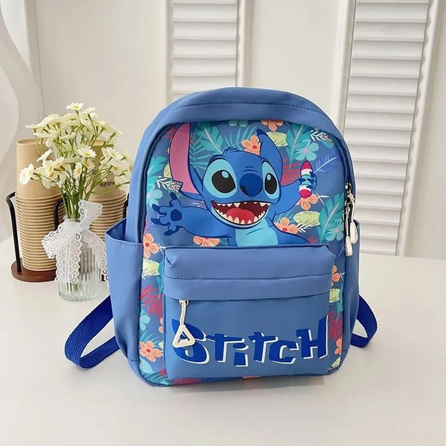 2025New Disney Lilo and Stitch Backpack Kawaii Cartoon Anime Printed Accessories Storage Bag Children's Casual Shoulder Bag Gift
