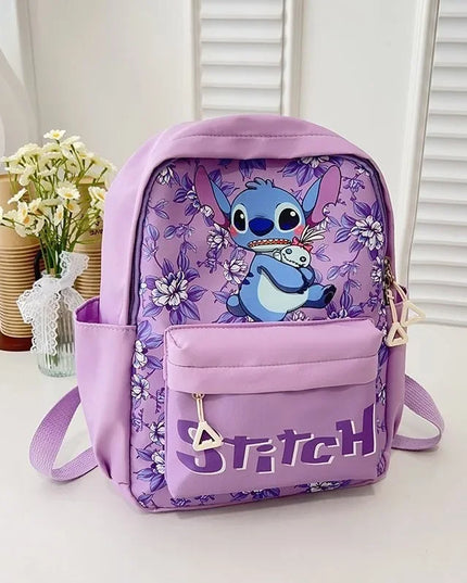 2025New Disney Lilo and Stitch Backpack Kawaii Cartoon Anime Printed Accessories Storage Bag Children's Casual Shoulder Bag Gift