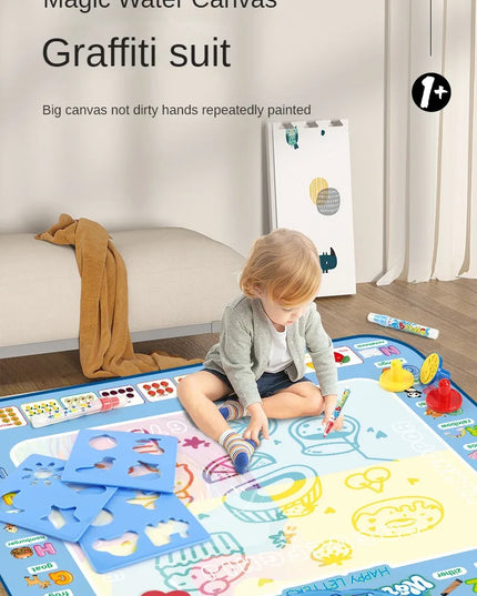 Magic Water Drawing Mat Reusable Doodle Painting Board with Pens Montessori Educational Toys for Kids Halloween Christmas Gift