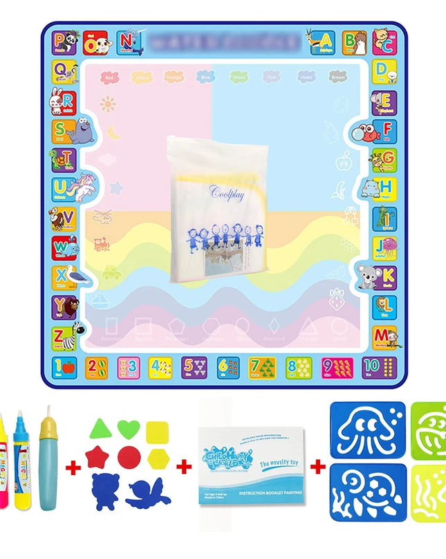 Magic Water Drawing Mat Coloring Doodle Mat with Magic Pens Educational Toys  Painting Board Montessori Toys for Kids Gifts