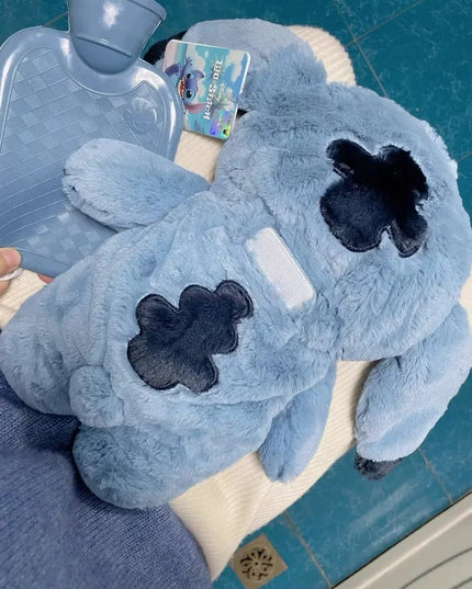 Stitch Angel Lotso peluche a mano bottiglia calda bottiglie di acqua calda inverno portatile borsa a mano calda