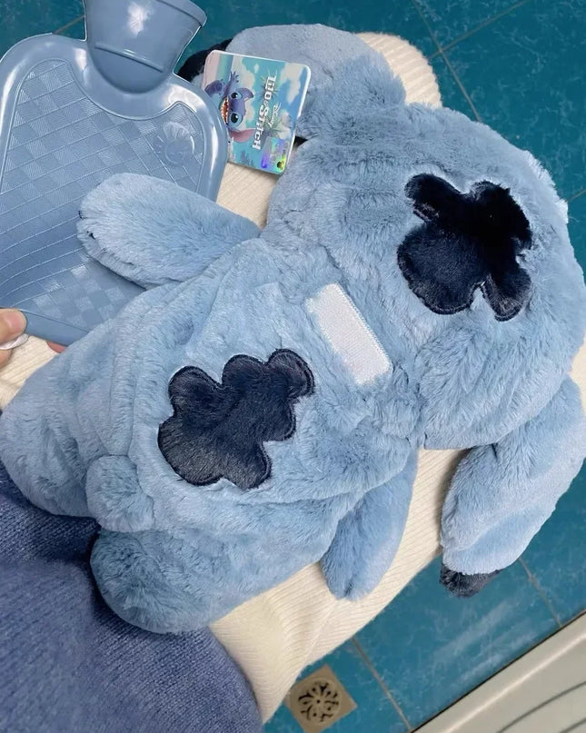 Stitch Angel Lotso peluche a mano bottiglia calda bottiglie di acqua calda inverno portatile borsa a mano calda