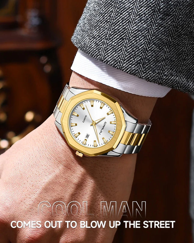 Watches for Men Classic with Date Business Dress Luxury Waterproof Luminous Mens Wrist Watch Analog Stainless Steel Men Watch