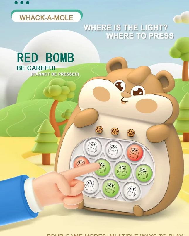 Upgraded Electronic Pop Light Fidget Toy for Children and Adults, Quick Push Game, Stress Relief, Sensory Toy, Gift