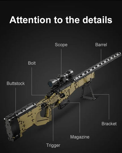 high power lens Cada City Police Military Weapon Sniper Rifle series Building Blocks WW2 For Assault Rifle Bricks Toys Kids Gift