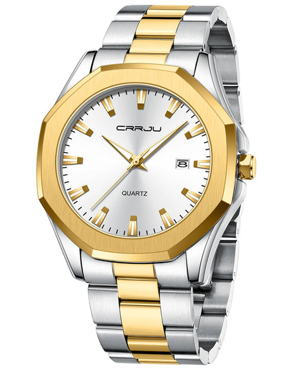 Watches for Men Classic with Date Business Dress Luxury Waterproof Luminous Mens Wrist Watch Analog Stainless Steel Men Watch