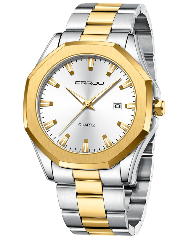 Watches for Men Classic with Date Business Dress Luxury Waterproof Luminous Mens Wrist Watch Analog Stainless Steel Men Watch