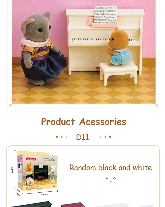 Toys Doll 1:12 Forest Family Montessori Kitchen Compatible Miniature Dollhouse Kitchen Accessories Furniture Pretend Play Gifts