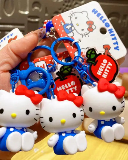 New Hello Kitty Creative Keychain Backpack Pendant Car Interior Couple Accessories Cartoon Decoration Children's Birthday Gift